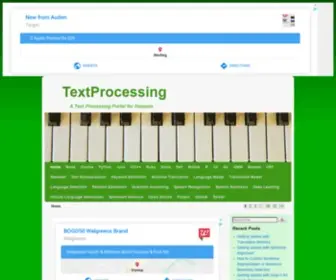 Textprocessing.org(A Text Processing Portal for Humans) Screenshot