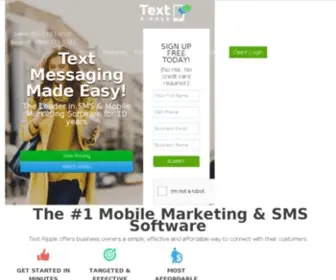 Textripple.com(SMS Mobile Marketing) Screenshot