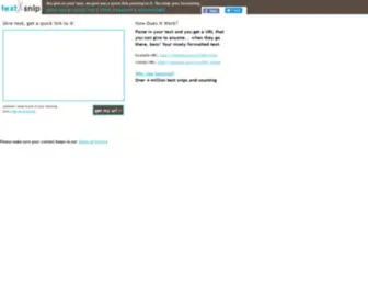 Textsnip.com(Keep your text & code formatting safe from IM and Email) Screenshot