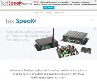 Textspeak.com(Text to Speech Modules for Mass Transit Audio) Screenshot