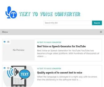 Texttovoiceconverter.com(Text To Voice Converter) Screenshot