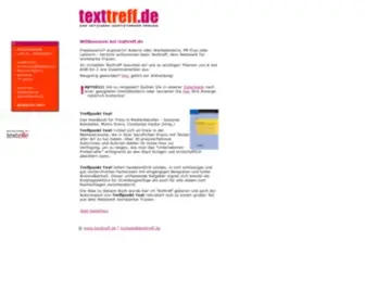 Texttreff.de(Das Netzwerk wortstarker Frauen) Screenshot