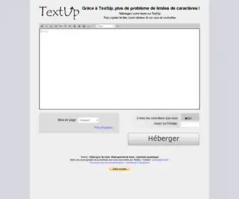Textup.fr(Hébergement de texte) Screenshot