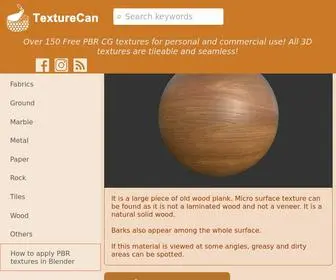 Texturecan.com(Free PBR Textures and CC0 3D Models) Screenshot