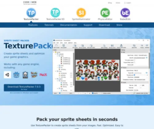 Texturepacker.com(Create Sprite Sheets for your game) Screenshot
