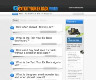 Textyourexbackforum.com(Textyourexbackforum) Screenshot