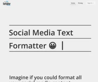 TextzFormatter.com(Social Media Text Formatter) Screenshot