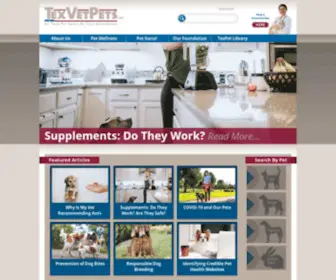 Texvetpets.org(Texas Pet Care Information) Screenshot