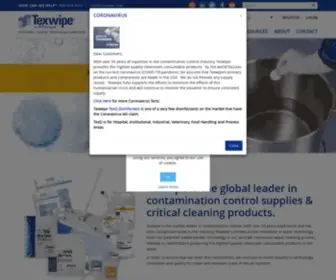 Texwipe.com(Cleanroom wipes) Screenshot