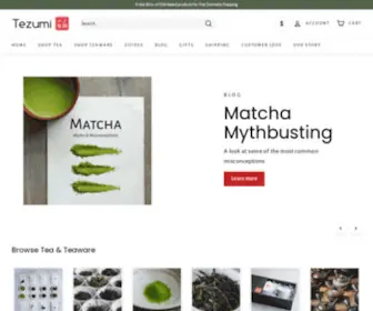 Tezumi.com(Hand-picked Japanese Tea & Teaware) Screenshot