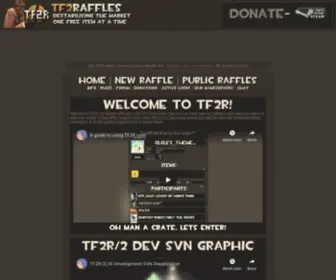 TF2R.com(TF2R Item Raffles) Screenshot