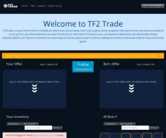 TF2Trade.tf(Automated TF2 Trading Site) Screenshot