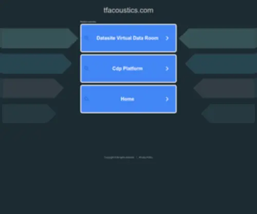 Tfacoustics.com(TFAcoustics, LLC is a technology-based company providing solutions to industry in vibro-acoustics) Screenshot
