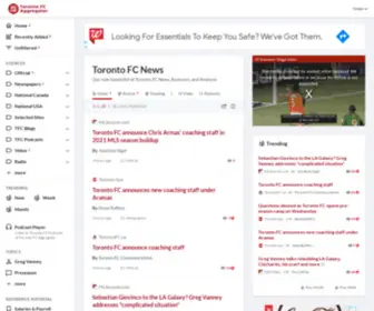 Tfcaggr.com(Toronto FC Aggregator) Screenshot