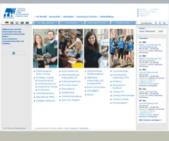 TFH-Wildau.de(Technische Hochschule Wildau (FH)) Screenshot