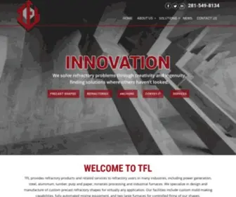 TFlhouston.com(Precast Refractory Shapes) Screenshot