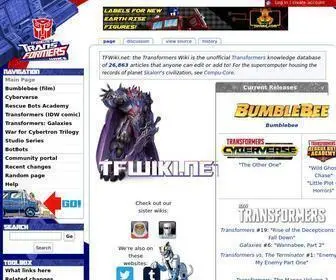 Tfwiki.net(Transformers Wiki) Screenshot