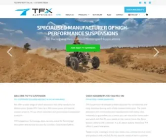 TFxsuspension.com(TFX Suspension offers shock absorbers for motorcycles) Screenshot