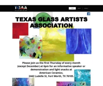 Tgaa.org(Texas Glass Artists Association) Screenshot