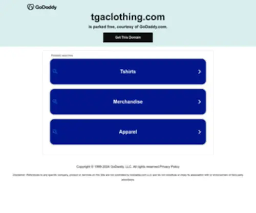 Tgaclothing.com(Blog Name) Screenshot