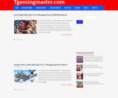 Tgamingmaster.com(Mod Games For Android) Screenshot