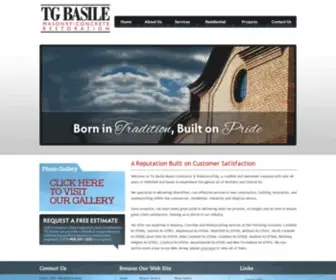 Tgbasile.com(Commercial Concrete and Masonry Contractor) Screenshot