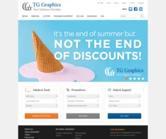 TGgraphics.ca(TG Graphics provide a mix of equipment and material to make it a turnkey solution) Screenshot