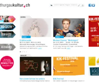 Tgkulturagenda.ch(Kultur-Veranstaltungskalender und Magazin für den Kanton Thurgau) Screenshot