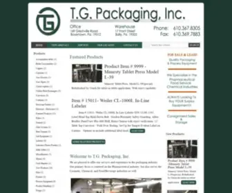 Tgpackaging.com(Used Manufacturing Equipment Sales) Screenshot