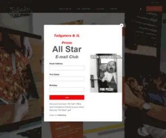 Tgpizza.com(Tailgaters Sports Grill & IL Primo Pizza & Wings) Screenshot