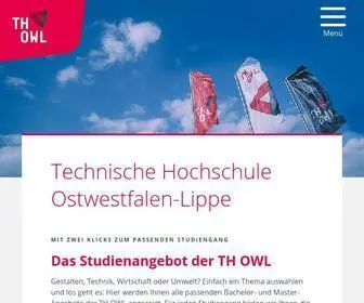 TH-OWL.de(Webauftritt der Technischen Hochschule Ostwestfalen) Screenshot