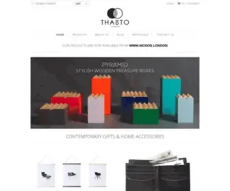 Thabto.co.uk(Contemporary gifts & homeware) Screenshot