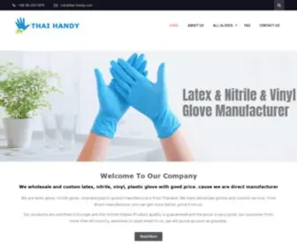 Thai-Handy.com(Latex Gloves Manufacturers) Screenshot