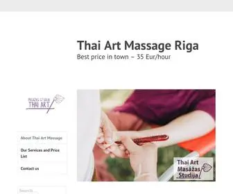 Thaiartmassage.com(Thai Art Massage Riga) Screenshot