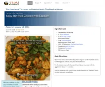 Thaicookbook.tv(Authentic Thai Recipes on Thai Cookbook TV) Screenshot