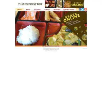 Thaielephantwokbaltimore.com(Thai Elephant Wok) Screenshot