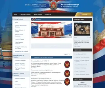 Thaiembassy.ca(The Royal Thai Embassy) Screenshot