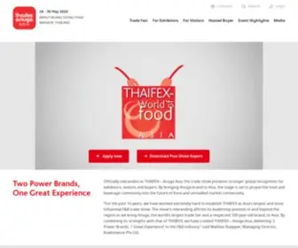 Thaifexworldoffoodasia.com(International Food Exhibition in ThailandTHAIFEX) Screenshot