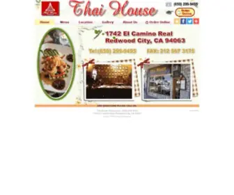 Thaihouseredwoodcity.com(Thai House Restaurant) Screenshot