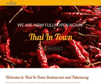 Thaiintown.co.uk(Restaurant & Takeaway) Screenshot