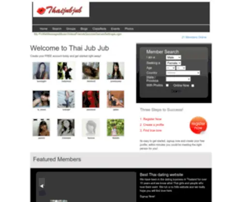 Thaijubjub.com(Thailand Dating Website) Screenshot