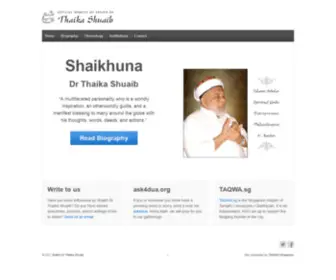 Thaikashuaib.org(Shaikh Dr Thaika Shuaib) Screenshot