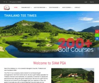 Thailandgolf.com(Thailand Golf Tours & Packages by Siam PGA Holidays TEE Time booking) Screenshot