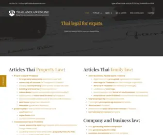 Thailandlawonline.com(Thai law firm online) Screenshot