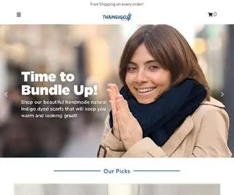 Thaindigo.com(Thaindigo Natural Hand Dyed Indigo Cotton Handmade from Thailand) Screenshot