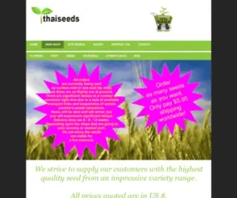 Thaiseeds.com(Thai seeds shop) Screenshot