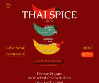 Thaispiceomaha.co(Thai Spice) Screenshot