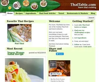 Thaitable.com(Thai food and Thailand Travel. Get in) Screenshot