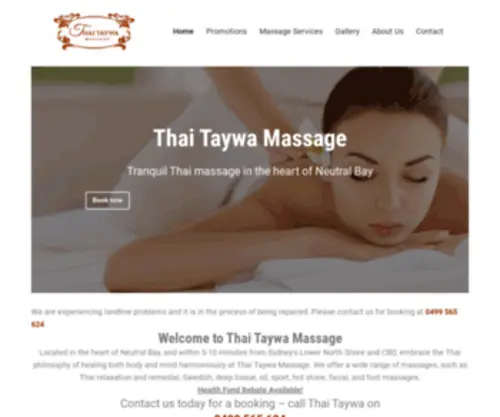 Thaitaywa.com.au(Thai Taywa) Screenshot