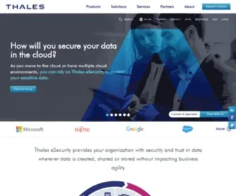 Thalesesecurity.co.uk(Thales eSecurity) Screenshot